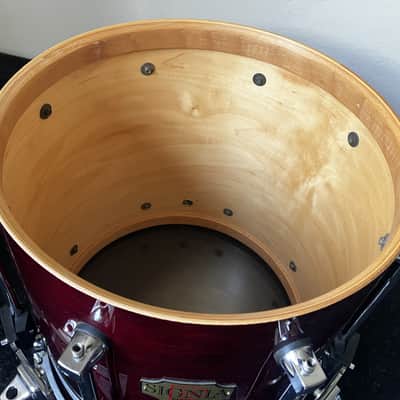 Premier Signia 14x14" Floortom - Cherry Wood image 14