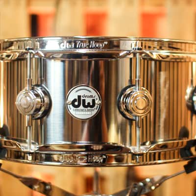 DW 5.5x13 Collector's 1mm Stainless Steel Snare Drum - DRVL5513SPC image 1