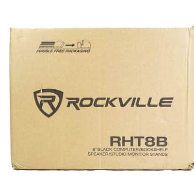 Rockville 8” Black Studio Monitor Speaker Stands For KRK ROKIT 5 G3 Monitors image 7