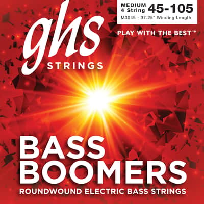 GHS M3045 Bass Boomers,Long Scale, Medium Gauge Electric Bass Strings 45-105 image 1