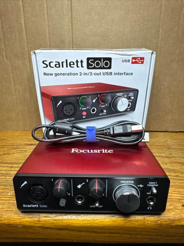 Focusrite Scarlett Solo 2nd Gen USB Audio Interface please read description image 1