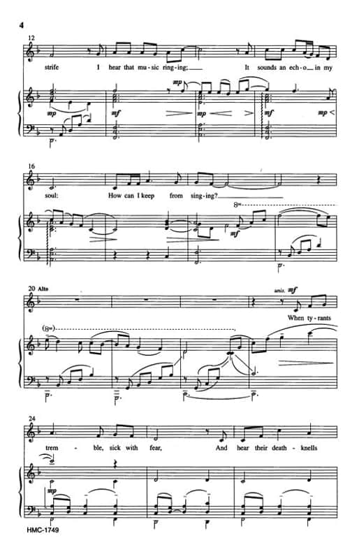 How Can I Keep from Singing? image 1