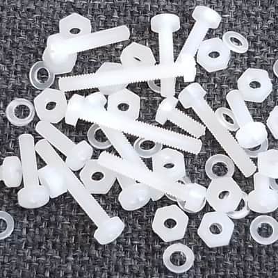 Tonearm Or Headshell To Cartridge Nylon Fixing Screw Kit For Audio Technica, Pioneer, Sony, Sharp, JVC, Awai, Akai Vinyl Record Players Turntables image 1