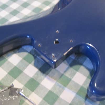 P Bass Squier Affinity Precision Bass Body, Blue-cool pickguard & mods! Alder image 11