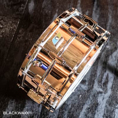 Ludwig Supraphonic - Vintage 6.5x14" 10-Lug - Pointed Blue Olive Badge - Bonham Snare image 16