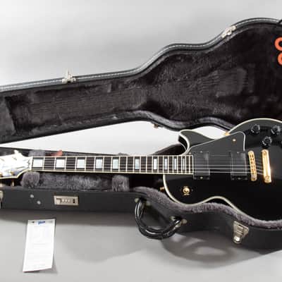 2002 Gibson Les Paul Custom Black Beauty Ebony EMG 81/85 w/ Gibson HSC image 2
