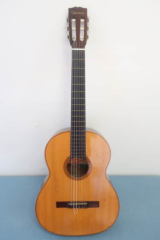 Vintage 1960s Giannini GN 65 Classical Guitar Cedar Top Guitar Brazilian Rosewood Beautiful Lush Tones image 1