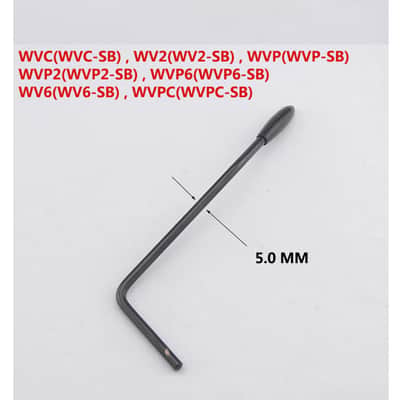 Wilkinson 5mm Push-in Tremolo Arm Whammy Bar Vibrato Arm for Korea Wilkinson WVC/WV2/WV6 Tremolo Bridge, Black with Black Tip image 4