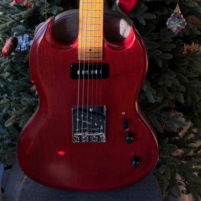 Custom Semi Hollow SG \ Telecaster style  with Brazilian Tuari Wood , Custom wound pickups - Roasted maple neck image 4