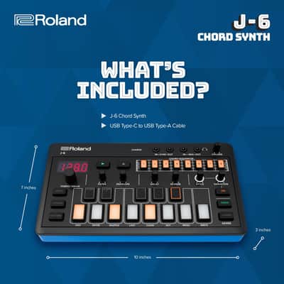 Roland AIRA Compact J-6 CHORD SYNTH | Portable song creation machine with professional Roland sound and features | JUNO-60 Synth Engine & Presets | Chord Sequencer | Effects image 3
