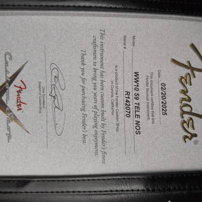 Fender Wildwood 10 59' Telecaster 2025 - Frost Gold NOS image 22