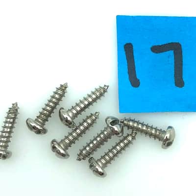 7 Fender ‘52 Reissue AVRI Telecaster Slotted Deluxe Tuner Screws Set - Nickel - 1990’s image 3