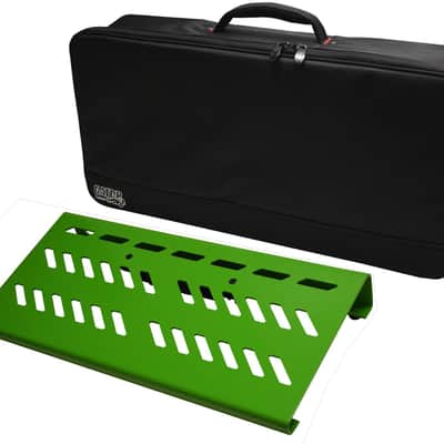 Gator Screamer Green Large aluminum pedal board w/ Gator carry bag and bottom mounting power supply bracket. Power supply not included. GPB-BAK-GR image 1