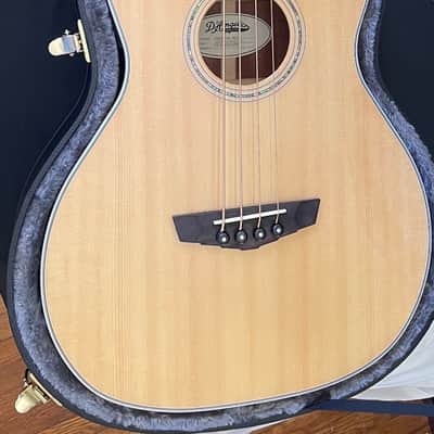 D'Angelico Premier Mott Grand Auditorium Cutaway Acoustic Bass with OHSC and Electronics 2010s - Natural image 9