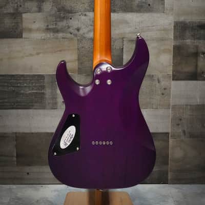 Schecter C-1 Standard Plus Transparent Purple Burst Electric Guitar (3935) image 4