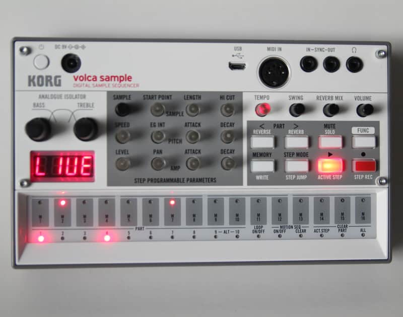 Korg Volca Sample 2 Digital Sample Sequencer 2020 - White image 1