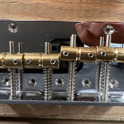 Tricked Out Guitar Bass Bridge Slotted Brass Saddles    [DN2] image 6