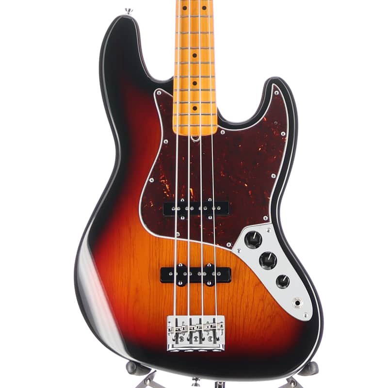 Fender Certified Pre-Owned American Professional II Jazz Bass, Maple Fingerboard, 3-Color Sunburst (P10) (93948) image 1