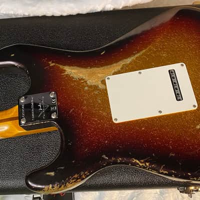 NEW! Fender Custom Shop Custom Deluxe Stratocaster Heavy Relic - Ash Body - 3-Tone Sunburst Sparkle - Matching Peg Head - Authorized Dealer - 7.9 lbs - G05871 image 12
