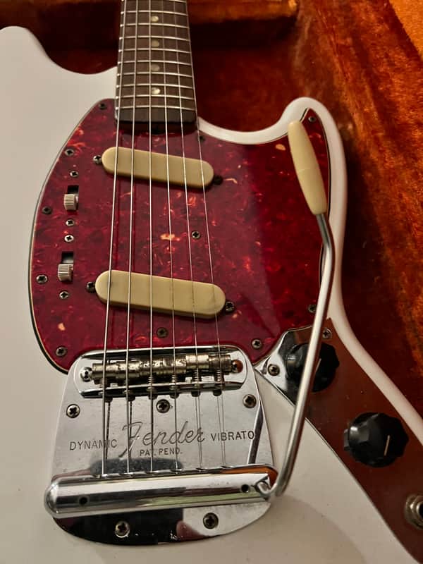 Fender Mustang 1966 - Olympic White Rare A neck 1 1/2” Small Thin Neck image 1