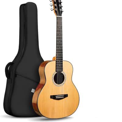 3/4 Acoustic Guitar Kit, 36 Inch Acustica Guitarra Dreadnought Bundle for Beginner Adult Youth Travel With Steel String Spruce Wood Gig Bag Tuner Pickguard, Right Hand image 1