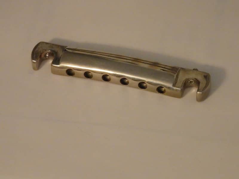 Gibson Custom Shop Wraparound Tailpiece from 57 Les Paul Special or Junior 2022 - Aged Nickel image 1
