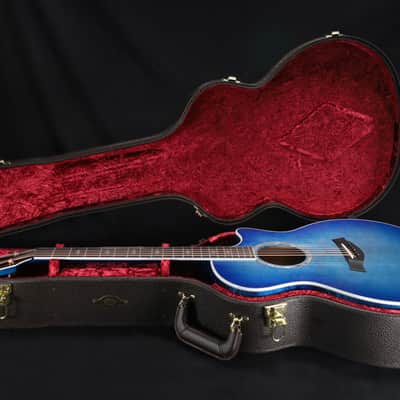 Taylor Custom Shop Grand Auditorium Spruce Top Quilt AAA Maple Back & Sides with Hardcase Transparent Blue 092 image 10