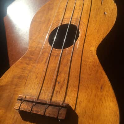 Manuel Nunes Soprano Ukulele circa 1915 flamed golden koa image 2