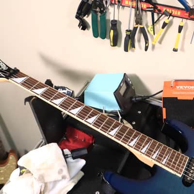 Jackson DK2 Dinky Transparent Blue Burst Seymour Duncan Floyd Rose image 17