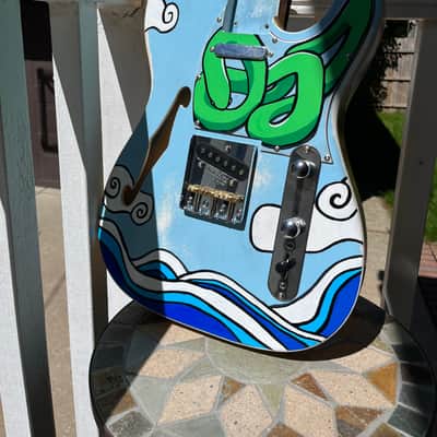 Custom Hand Painted Telecaster Thinline Body with Neck image 1