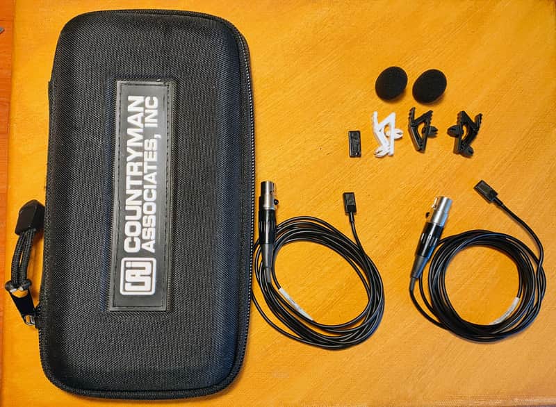 Two (2) Countryman EMW Lavalier Microphones TA5F For Lectrosonics image 1