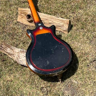 Vintage Airline Pocket Bass Guitar 1960’s - Sunburst Beat to H E Double Hockey Sticks and Ready to Roll! image 15