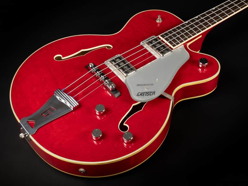 Gretsch 6119B Broadkaster 寺田楽器 1991 Gretsch 6119B Broadkaster Bass - Cherry Red | Vintage Japan