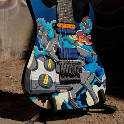 Custom Painted Ibanez Prestige RG1527 “RoboDeath” image 16