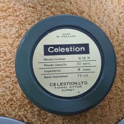RARE Celestion matching pair 1969  Pre-ROLA Greenback T1234 G12H 30 watt 8 ohm pulsonic cones image 2