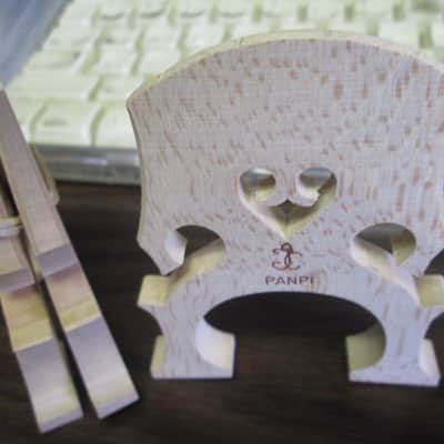 Panpi 1/4 cello bridge (see photos) 2010s natural NEW OLD Stock image 5