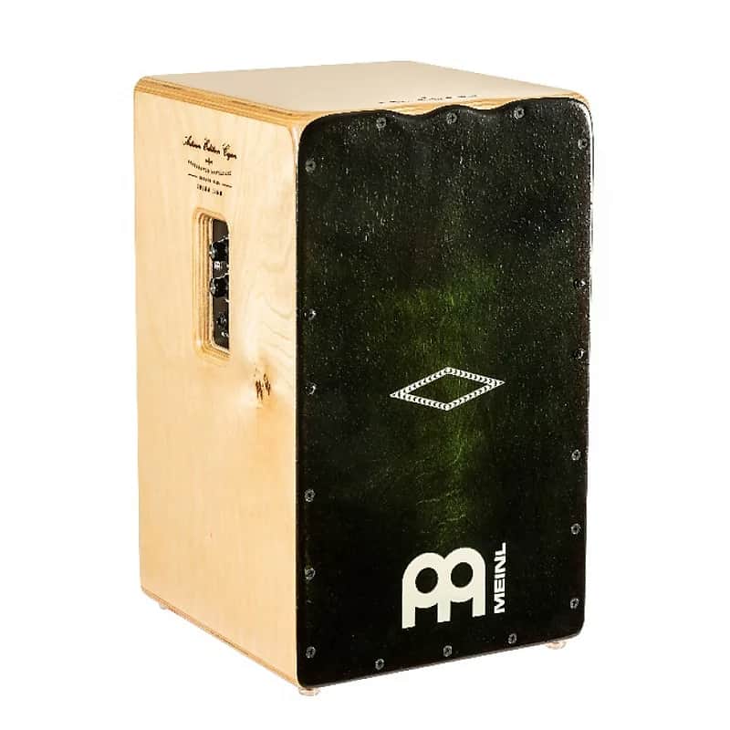 Meinl PAESLDOB Artisan Solea Pickup Cajon with Dark Olive Burst Front Plate image 1