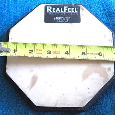 HQ Percussion Real Feel Practice Pad, Single-Sided Gum Rubber - Vintage image 4