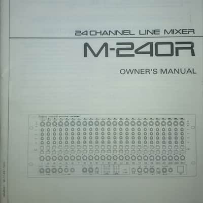 Owner's Manual for Roland M-240R 24 Channel Line Mixer 1990 image 2