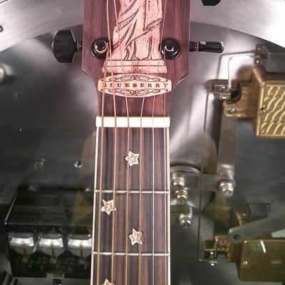 Blueberry Guitar Handmade Acoustic Guitar - Lady Liberty w/ Original Case image 2