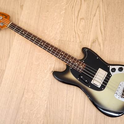 1970s Fender Mustang Bass – Custom Lollar Thunderbird + Riggio Silverburst Relic – 7lbs 13oz image 5