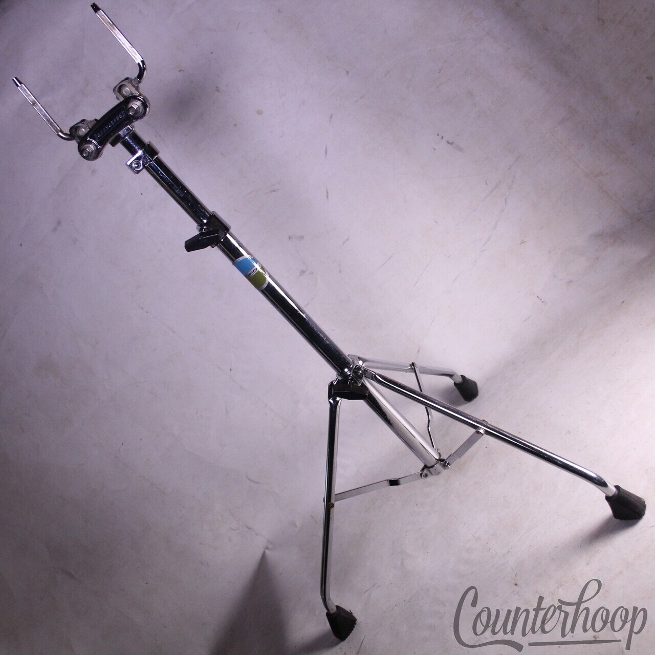 Ludwig Double Tom Drum Mounts Stand Holder L-Arm Posts Chrome USA Vintage 70s* — main photograph