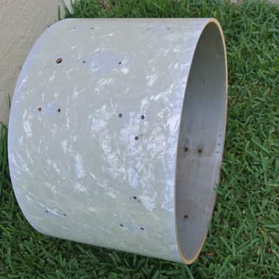 50's/60's GRETSCH 22" WHITE MARINE PEARL BASS DRUM SHELL for YOUR DRUM SET! RM30 image 5