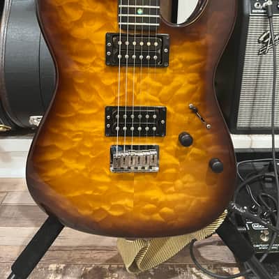 Fender American Deluxe Telecaster QMT HH with Rosewood Fretboard 2004 - 2006 - Tobacco Sunburst image 2