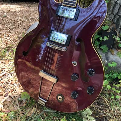 Matsumoku Laguna Set Neck design 1970's-80's - dark red image 4