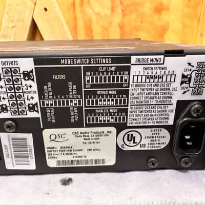 QSC DCA1644 DIGITAL CINEMA AMPLIFIER AS IS - No Input/Output Signal image 10