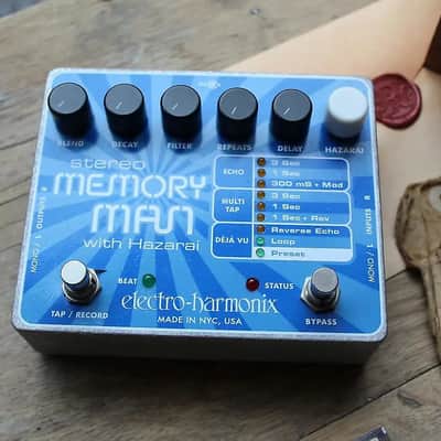 Electro-Harmonix Stereo Memory Man With Hazarai Digital Delay / Looper, Blue image 1