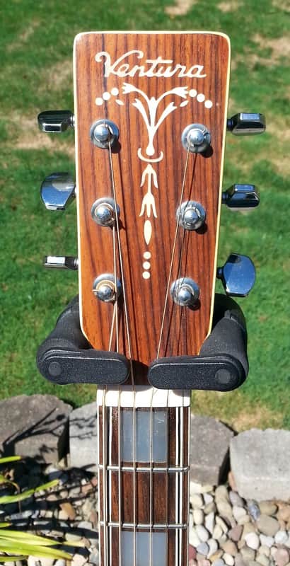 Extremely Rare Vintage Ventura V-20 Acoustic Guitar 3 Piece Back