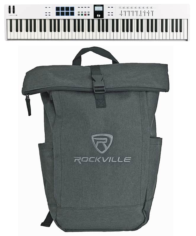 Arturia KEYLAB ESSENTIAL Mk3 88-Key White Midi Keyboard Controller+Laptop Bag image 1