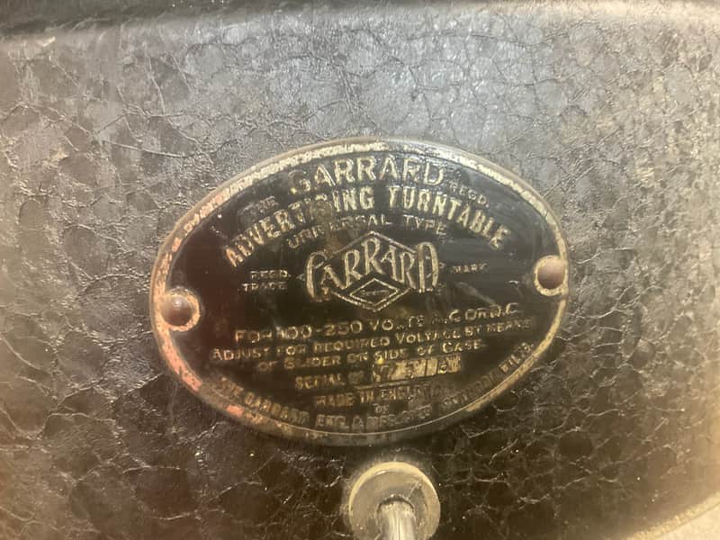 Garrard TURNTABLE PROTOTYPE VINTAGE